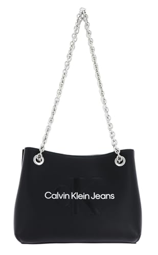 Calvin Klein Jeans Damen Sculpted Shoulder Bag24 Mono Taschen, Schwarz/Metallic-Logo von Calvin Klein Jeans