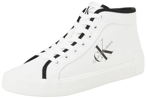 Calvin Klein Jeans Damen Sneaker High-Top, Weiß (Bright White/Black), 39 von Calvin Klein Jeans