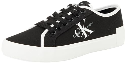 Calvin Klein Jeans Damen Skater Vulcanized Low CS ML MR YW0YW01453 Vulkanisierte Sneaker, Schwarz (Black/Bright White), 41 EU von Calvin Klein Jeans