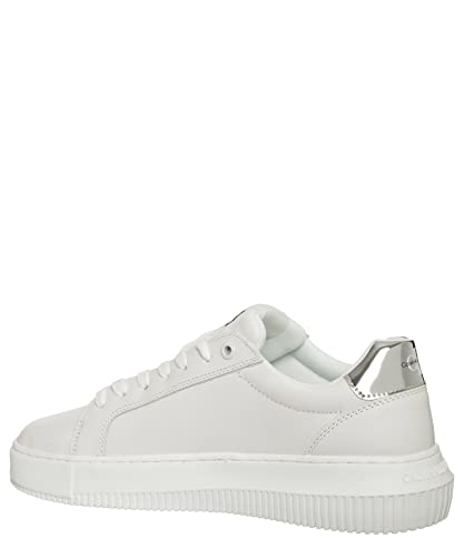 Calvin Klein Jeans Damen Sneaker White - Silver 37 EU von Calvin Klein Jeans