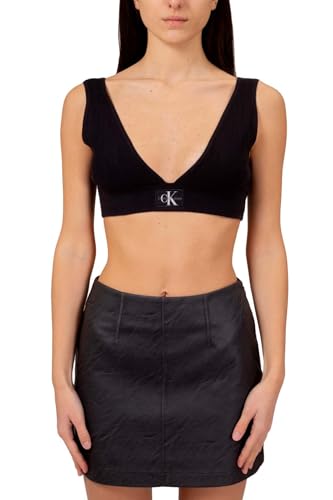 Calvin Klein Jeans - Damen Strick Brassière Top, Schwarz , Medium von Calvin Klein Jeans