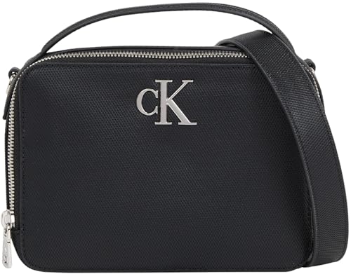 Calvin Klein Jeans Damen Umhängetasche Minimal Monogram Camera Bag Klein, Schwarz (Black), Einheitsgröße von Calvin Klein Jeans