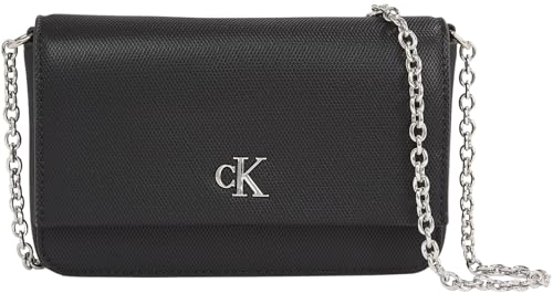 Calvin Klein Jeans Damen Umhängetasche Minimal Monogram Klein, Schwarz (Black), Einheitsgröße von Calvin Klein Jeans