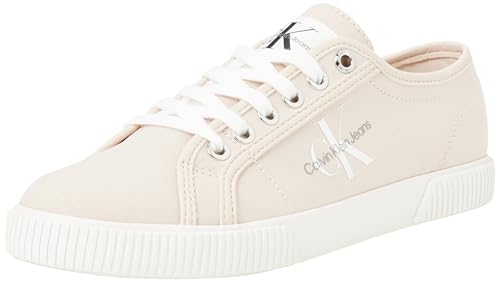 Calvin Klein Jeans Damen Vulcanized Sneaker Essential Vulcano Monogram Schuhe, Rosa (Whisper Pink/Bright White), 37 von Calvin Klein Jeans