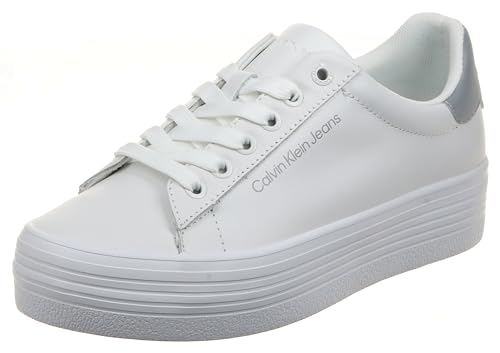 Calvin Klein Jeans Damen Vulcanized Sneaker Schuhe, Weiß (Bright White/Reflective), 40 von Calvin Klein Jeans