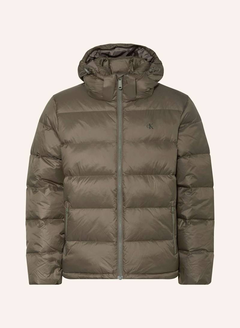 Calvin Klein Jeans Daunenjacke Mit Abnehmbarer Kapuze braun von Calvin Klein Jeans