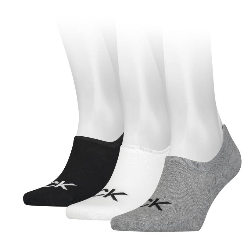 Calvin Klein Jeans Füßlinge "CK MEN FOOTIE HIGH CUT 3P LOGO", (3 Paar), No Show Socks, Anti-Slip-Ferse, CK-Logo, High-Cut von Calvin Klein Jeans