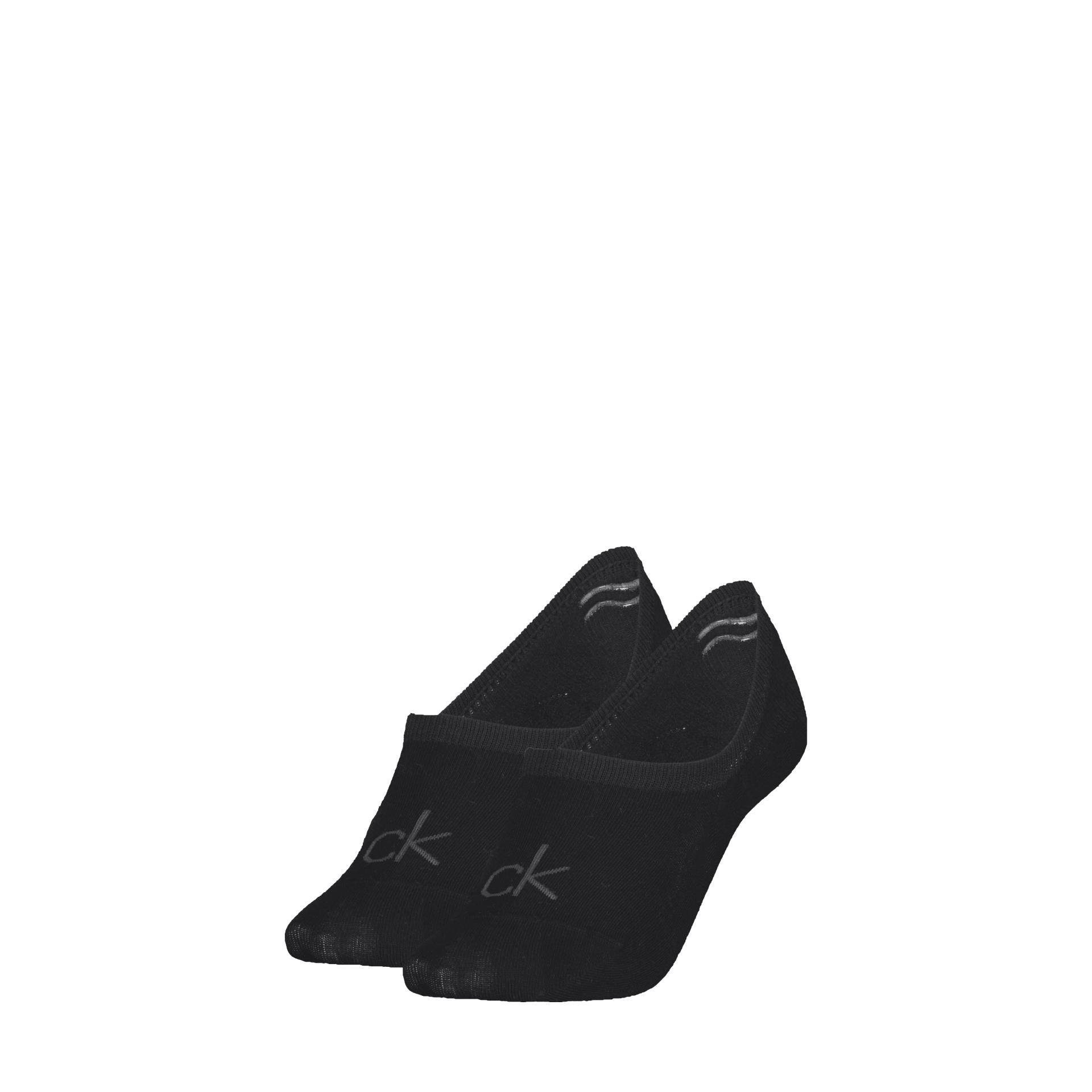 Calvin Klein Jeans Füßlinge "CK WOMEN FOOTIE HIGH CUT 2P", (2 Paar), Mit eingestricktem Logo vorn von Calvin Klein Jeans