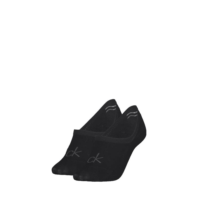 Calvin Klein Jeans Füßlinge "CK WOMEN FOOTIE HIGH CUT 2P", (2 Paar), Mit eingestricktem Logo vorn von Calvin Klein Jeans