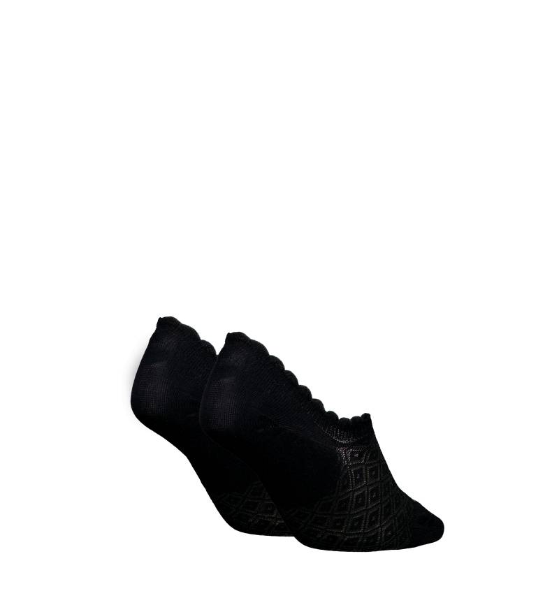 Calvin Klein Jeans Füßlinge "CK WOMEN FOOTIE HIGH CUT 2P DIAMOND", (2 Paar), Mit gewelltem Rand und tollem Muster von Calvin Klein Jeans