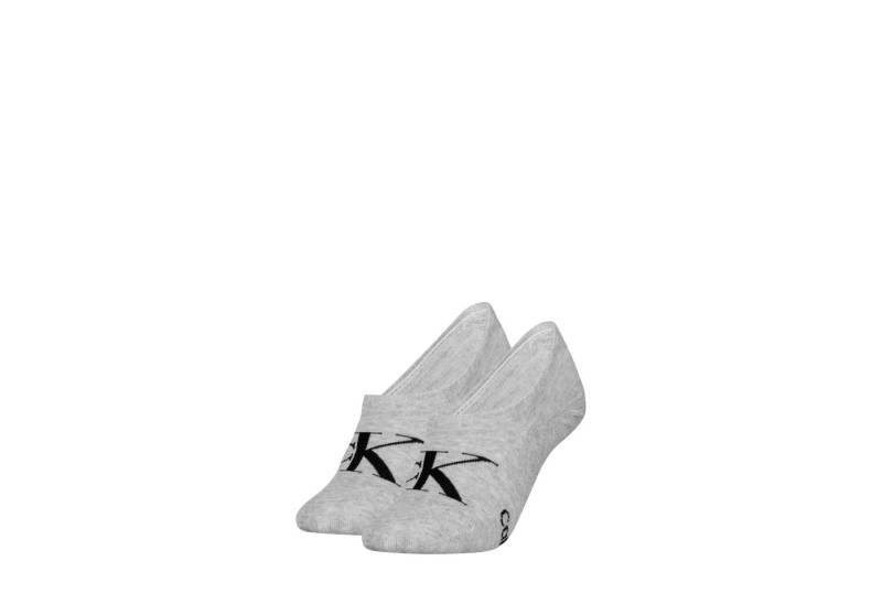 Calvin Klein Jeans Füßlinge CKJ WOMEN FOOTIE HIGH CUT 2P MONOGRAM (2 Paar) Mit großer Logostickerei vorn von Calvin Klein Jeans