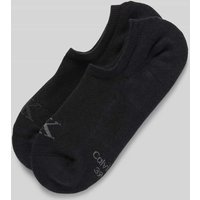 Calvin Klein Jeans Füßlinge mit elastischem Rippenbündchen im 2er-Pack in Black, Größe 35-38 von Calvin Klein Jeans