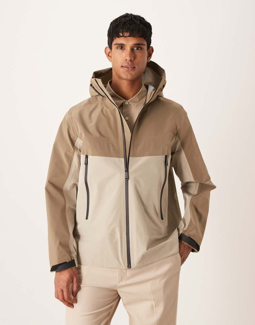 Calvin Klein Jeans - Funktionale Shell-Windjacke in Beige mit Farbblockdesign-Neutral von Calvin Klein Jeans