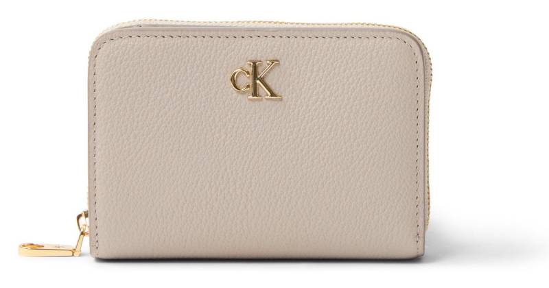 Calvin Klein Jeans Geldbörse MNML MNGRM LTHR MD F, Damen Geldbeutel, Portemonnaie mit CK-Logoemblem von Calvin Klein Jeans