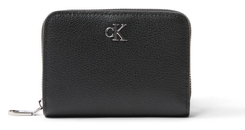 Calvin Klein Jeans Geldbörse MNML MNGRM LTHR MD F, Damen Geldbeutel, Portemonnaie mit CK-Logoemblem von Calvin Klein Jeans