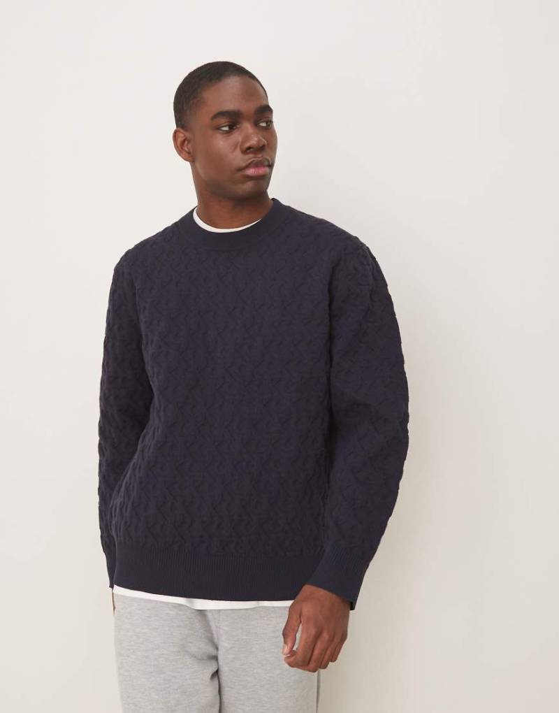 Calvin Klein Jeans - Gemustertes Sweatshirt in Marineblau von Calvin Klein Jeans