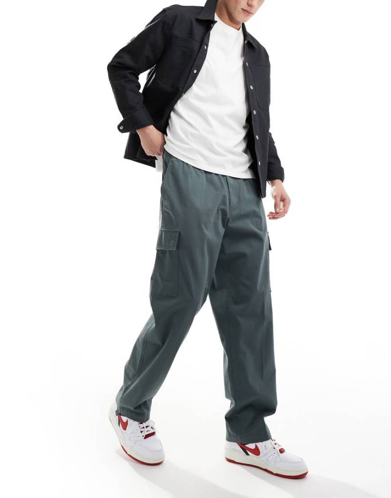 Calvin Klein Jeans - Gerade geschnittene Cargohose in Anthrazit-Grau von Calvin Klein Jeans