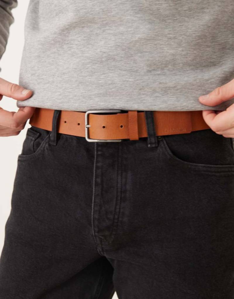 Calvin Klein Jeans - Gürtel in Braun mit eckiger Schnalle, 35 mm-Brown von Calvin Klein Jeans