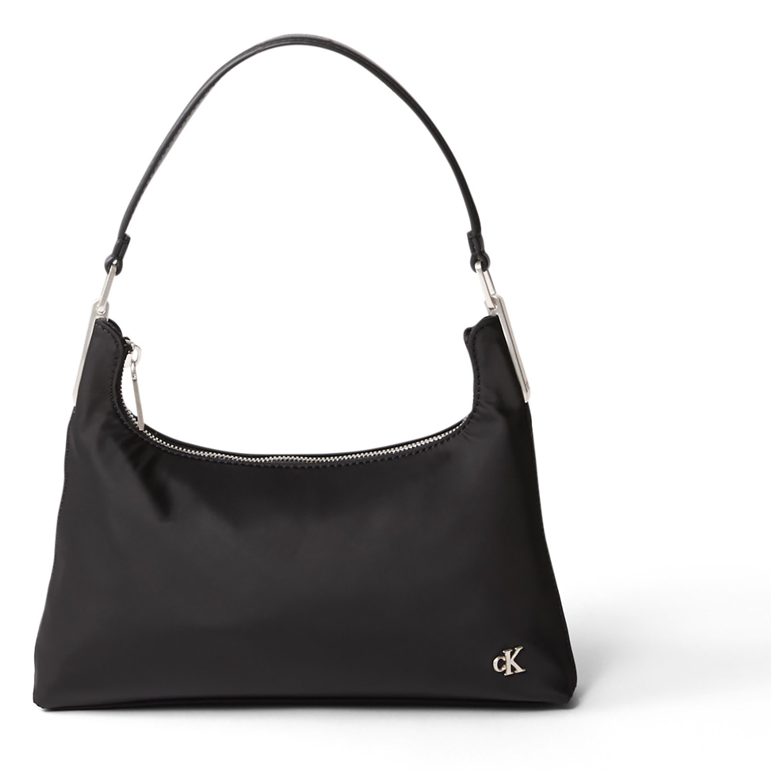 Calvin Klein Jeans Henkeltasche "SATIN NYLON SMALL SHOULDER BAG" Umhängetasche, Damen Handtasche, Henkeltasche mit CK-Logoemblem von Calvin Klein Jeans