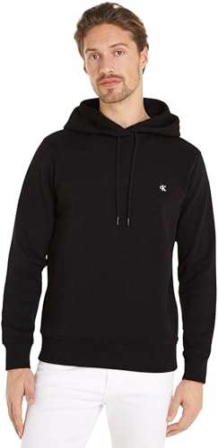 Calvin Klein Jeans Herren Hoodie Embro Badge Hoodie mit Kapuze, Schwarz (Ck Black), L von Calvin Klein Jeans