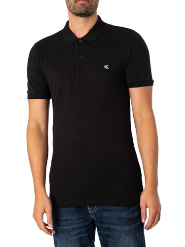 Calvin Klein Jeans Herren CK EMBRO BADGE SLIM POLO J30J325269, Black (CK Black), XL von Calvin Klein Jeans