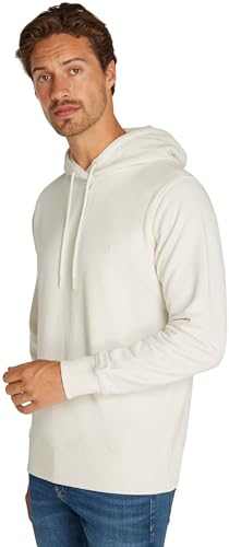 Calvin Klein Jeans Herren Hoodie Embro Badge Hoodie mit Kapuze, Weiß (Ivory), 3XL von Calvin Klein