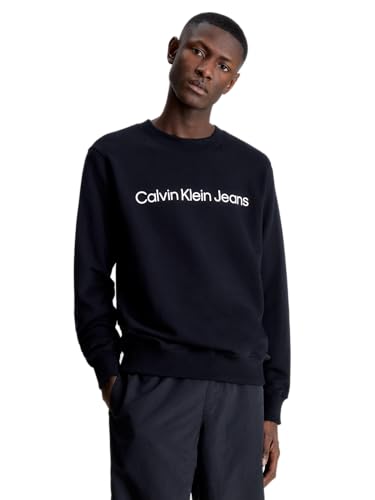 Calvin Klein Jeans Herren CORE INSTIT LOGO SWEATSHIRT, Ck Black, L von Calvin Klein Jeans