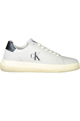 Calvin Klein Jeans Herren Chunky Cupsole Authentic Ym0ym01123 Turnschuhe, Grau O Mushroom C White Navy, 44.5 EU von Calvin Klein
