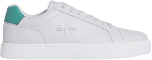 Calvin Klein Herren Classic Cupsole Mono LTH Ym0ym01369 Low Top, Grey (Oyster Mushroom/Wild Green), 44 EU von Calvin Klein