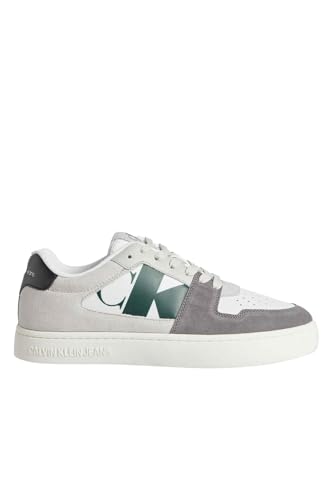 Calvin Klein Herren Cupsole Sneaker Classic Heritage Schuhe, Mehrfarbig (White/Mushroom/G Palm/Black), 40 von Calvin Klein