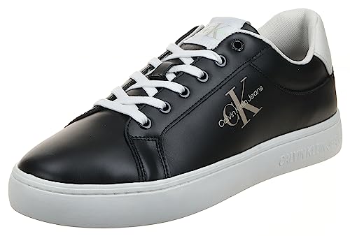 Calvin Klein Jeans Herren Cupsole Sneaker Classic Fluo Contrast Schuhe, Schwarz (Black/Ancient White), 41 von Calvin Klein Jeans