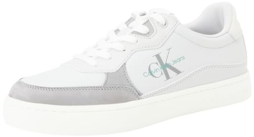 Calvin Klein Jeans Herren Cupsole Sneaker Schuhe, Grau (Oyster Mushroom/Formal Grey), 43 EU von Calvin Klein Jeans