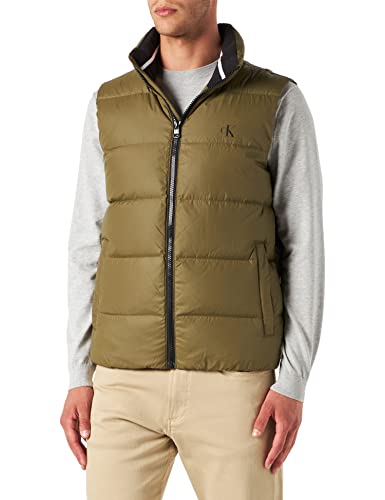 Calvin Klein Jeans Herren ESS DOWN Vest J30J319055 Westen, Grün (Burnt Olive), XL von Calvin Klein Jeans