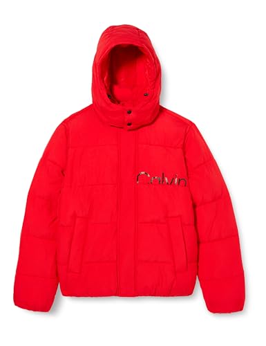 Calvin Klein Jeans Herren Essentials Non DOWN Logo Jacket J30J323708 Gepolsterte Jacken, Rot (Candy Apple), M von Calvin Klein