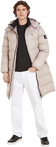 Calvin Klein Jeans Herren Essentials DOWN Long Parka J30J324056 Daunenjacken, Grau (Porpoise), XS von Calvin Klein Jeans