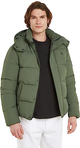 Calvin Klein Jeans Herren Jacke Essentials Non Down Logo Winterjacke, Grün (Thyme), S von Calvin Klein Jeans