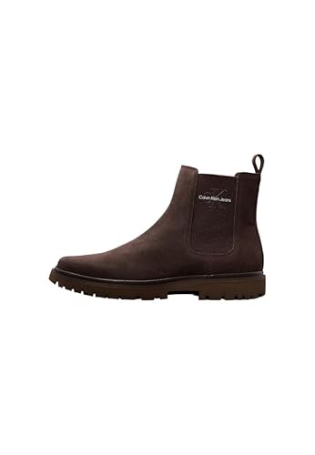 Calvin Klein Jeans Herren Eva Boot MID Chelsea Iconic DR YM0YM01080 Stiefel, Braun (Triple Slate Black), 44.5 EU von Calvin Klein Jeans