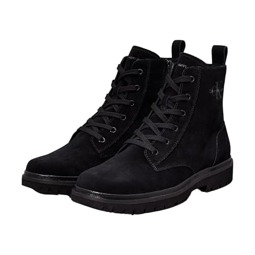 Calvin Klein Herren Mid Boot Stiefel Eva Boot Mid Laceup Iconic zum Schnüren, Schwarz (Triple Black), 46 von Calvin Klein