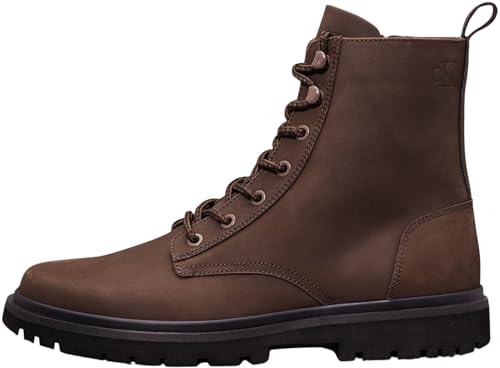 Calvin Klein Jeans Herren Eva Boot MID Laceup Rebellious YM0YM01071 Stiefel, Schwarz (Slate Black/Black), 44.5 EU von Calvin Klein