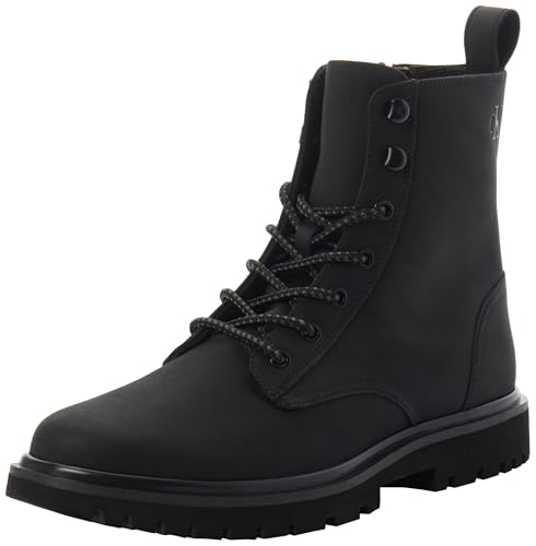Calvin Klein Jeans Herren Eva Boot MID Laceup Rebellious YM0YM01071 Stiefel, Schwarz (Triple Black), 48 EU von Calvin Klein