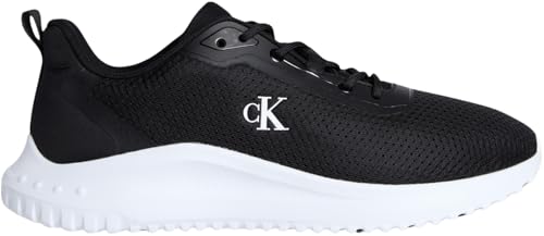 Calvin Klein Herren Runner Sneaker Eva Mix Mesh mit Logo, Schwarz (Black/Bright White), 40 von Calvin Klein