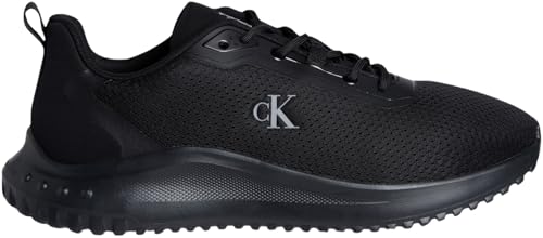 Calvin Klein Herren Runner Sneaker Eva Mix Mesh mit Logo, Schwarz (Triple Black), 45 von Calvin Klein