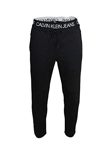 Calvin Klein Jeans Herren Exposed Waistband Milano Pant Hose, Ck Black, W38 (Herstellergröße: XX-Large) von Calvin Klein Jeans