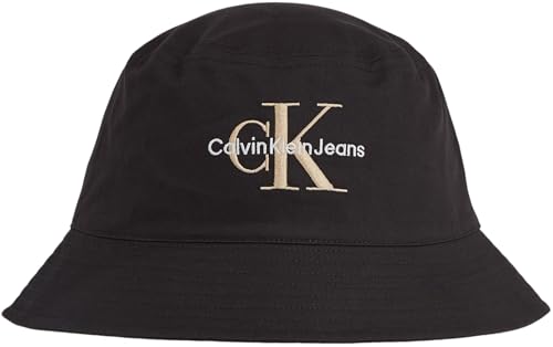 Calvin Klein Jeans Herren Fischerhut Monogram Bucket Hat, Schwarz (Fashion Black), Einheitsgröße von Calvin Klein Jeans