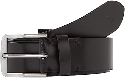 Calvin Klein Jeans Herren Gürtel 3,5 cm Ledergürtel, Schwarz (Black), 105 von Calvin Klein Jeans