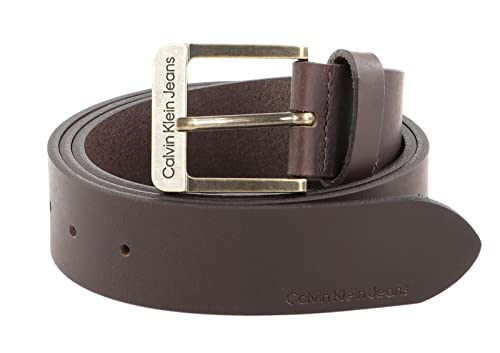 Calvin Klein Jeans Herren Gürtel CKJ Belt 4.0 cm Ledergürtel, Braun (Turkish Coffee), 85 cm von Calvin Klein Jeans