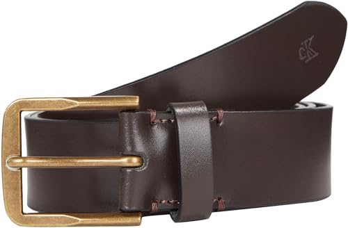 Calvin Klein Jeans Herren Gürtel Classic Flat 35mm Ledergürtel, Braun (Bitter Brown), 110 von Calvin Klein Jeans