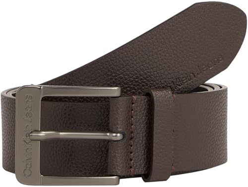 Calvin Klein Jeans Herren Gürtel Classic aus Leder, Braun (Bitter Brown/Gunmetal), 85 cm von Calvin Klein Jeans