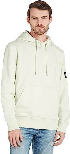 Calvin Klein Jeans Herren Hoodie Badge mit Kapuze, Grün (Canary Green), L von Calvin Klein Jeans