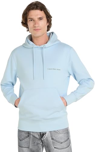 Calvin Klein Jeans Herren Hoodie Institutional mit Kapuze, Blau (Keepsake Blue), M von Calvin Klein Jeans